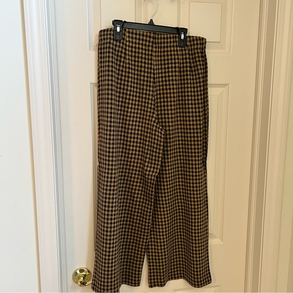 J.Jill flare cropped pants gingham tan and black size small - Picture 3 of 4